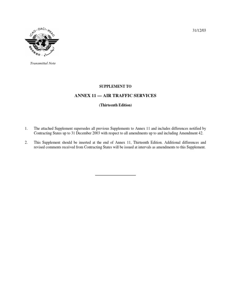 Annex 11 ATS PDF PDF Visual Flight Rules Instrument Flight Rules