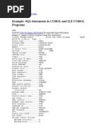 Example: SQL Statements in COBOL and ILE COBOL Programs: Send Feedback Rate This Page