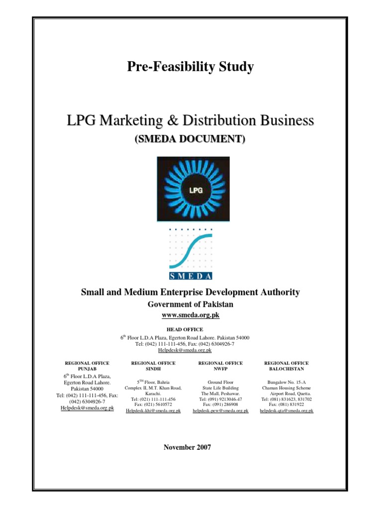 Lpg Feasibility Study Pakistan Liquefied Petroleum Gas Natural Gas