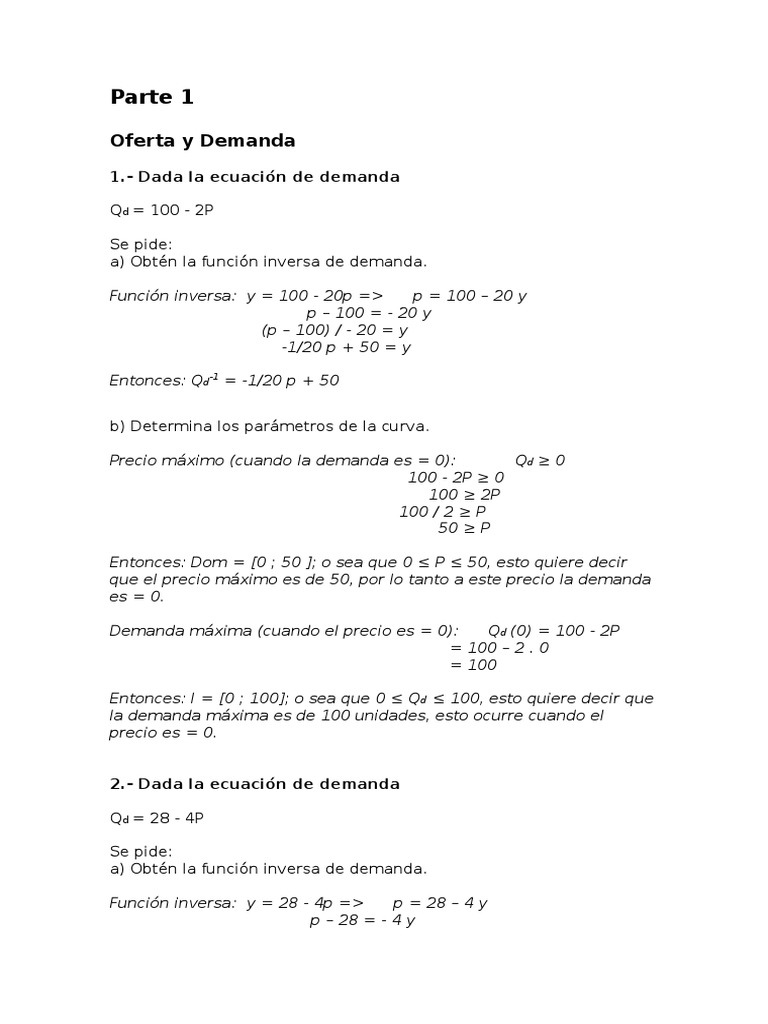 Ejercicios Microeconomia Oferta Y Demanda Elasticidad Economia La Elasticidad Precio De La Demanda