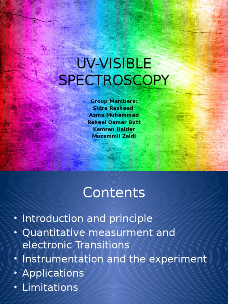 An InDepth Exploration of UVVisible Spectroscopy Principles