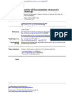 Guidelines for Musculoskeletal Ultrasound in Rheumatology