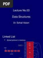 Lecture No.03 Data Structures: Dr. Sohail Aslam