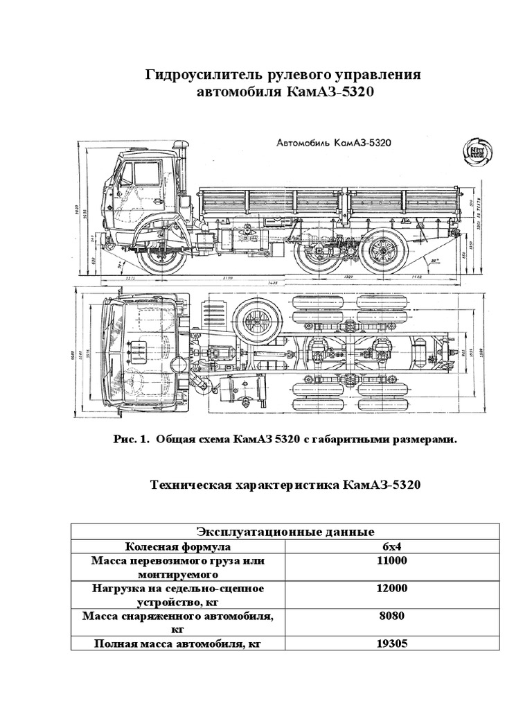 Чертеж кузова камаз 5320