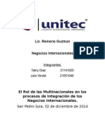 El Rol de las Multinacionales en la Integración de Negocios Internacionales