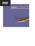 Tabela de Câmbios