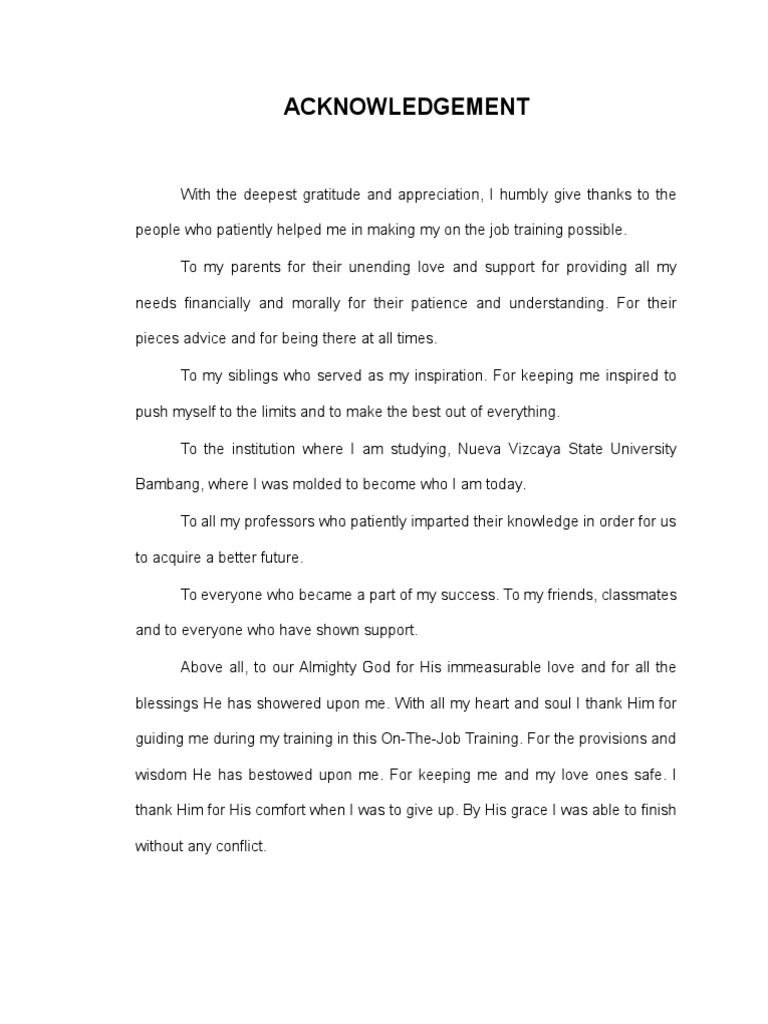 Acknowledgement 2 | PDF