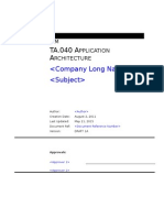 TA040 Application Architecture