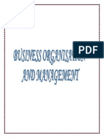Business Organization & Management