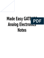 Made Easy GATEIES Analog Electronics Notes