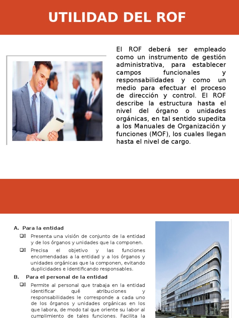 Importancia del ROF en la gestión administrativa | PDF | Negocios ...