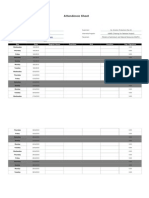 Attendence Sheet: Yawar Ul Haq USAID (Training For Pakistan Project) Ministry of Petroleum and Natural Resources DG (PC)