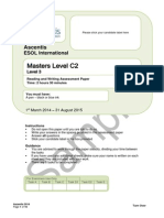 Masters Level C2 Reading and Writing Assessment Paper Level 3 SAMPLE PDF