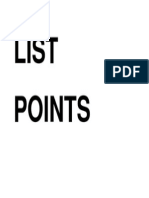 List Points