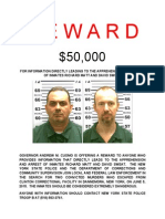 Clinton Correctional Facility Reward Notice