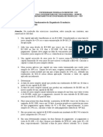 Lista de Exercícios_I Eng economica