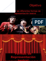 Formas de Representación Teatral