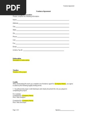 Freelance Agreement