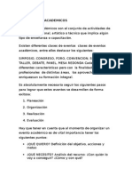 Eventos académicos: tipos y características