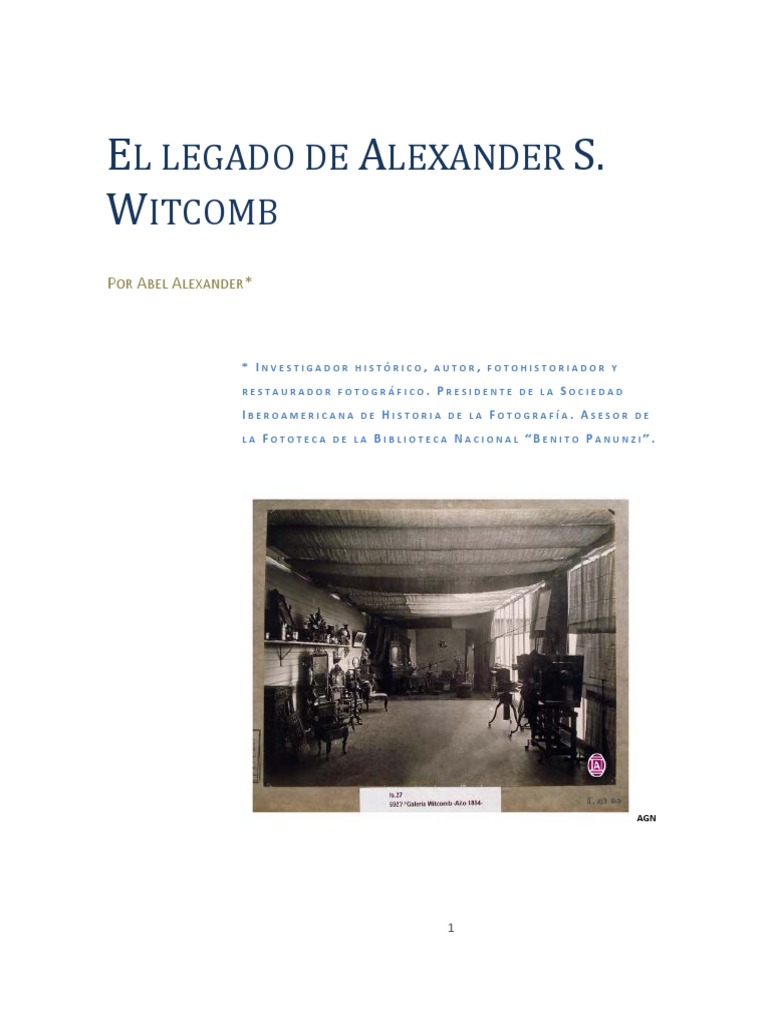 Aportaciones sobre Alexander S. Witcomb | PDF | Fotografía aérea ...