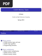 CUDA Memory Types: Parallel and High Performance Computing