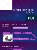 La Psicología Como Ciencia