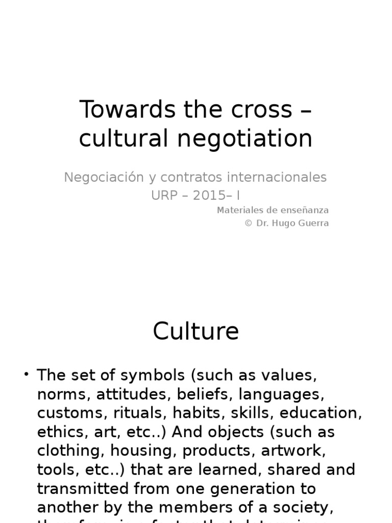 Cross Cultural Negotiation | PDF | Value (Ethics) | Collectivism
