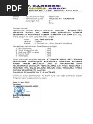 Permohonan Surat Dukungan Alat Docx