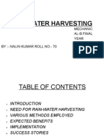 Rain-Water Harvesting: Mechanic Al-B Final Year