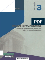 MEDIOS IMPUGNATORIOS Lo Nuevo Del Código Procesal Penal de 2004 Sobre Los Medios Impugnatorios