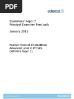 Examiners' Report/ Principal Examiner Feedback January 2015