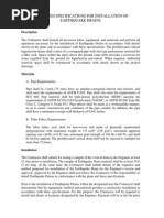 Earthquake Drain Installation Specification