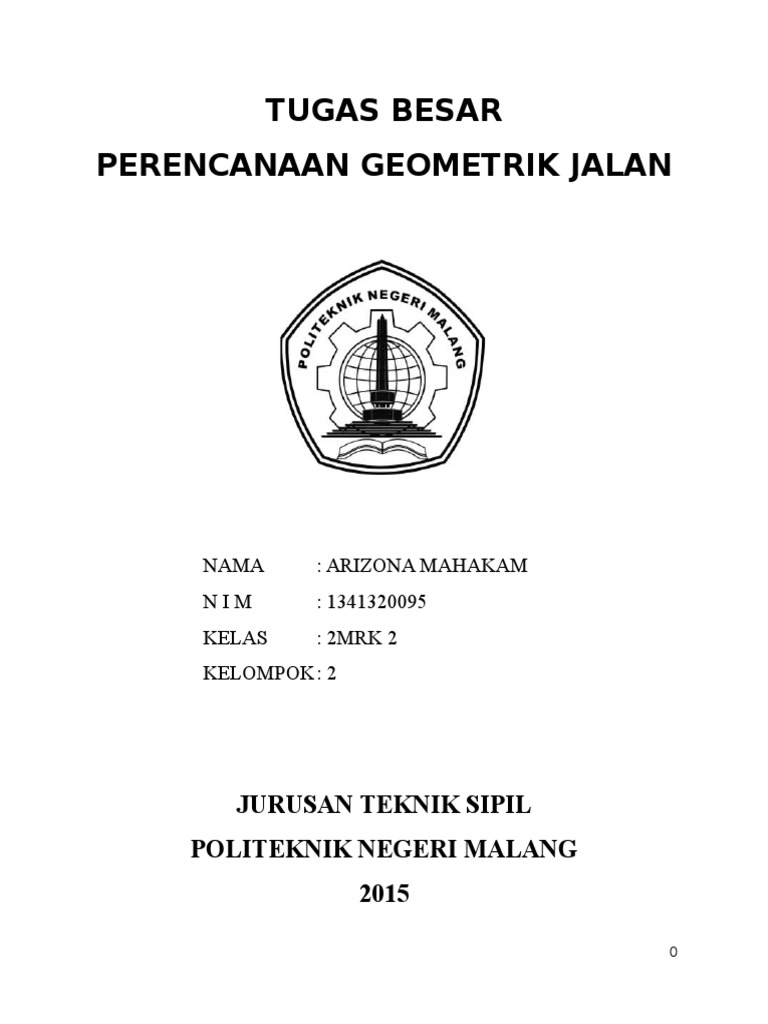 Laporan Perencanaan Geometrik Jalan