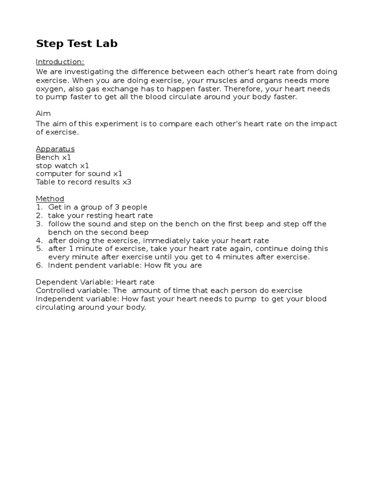 Heart Rate Impact of Exercise | PDF