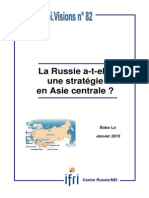 La Russie a-t-elle une stratégie en Asie centrale?