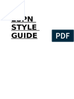 Espn Style Guide: Toby Braddon