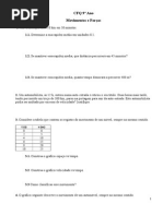 Ficha Trabalho CFQ 9 Ano em Transito