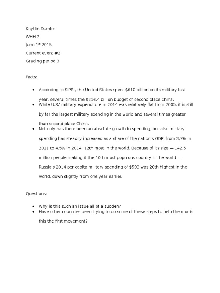 Current Event 2 | PDF