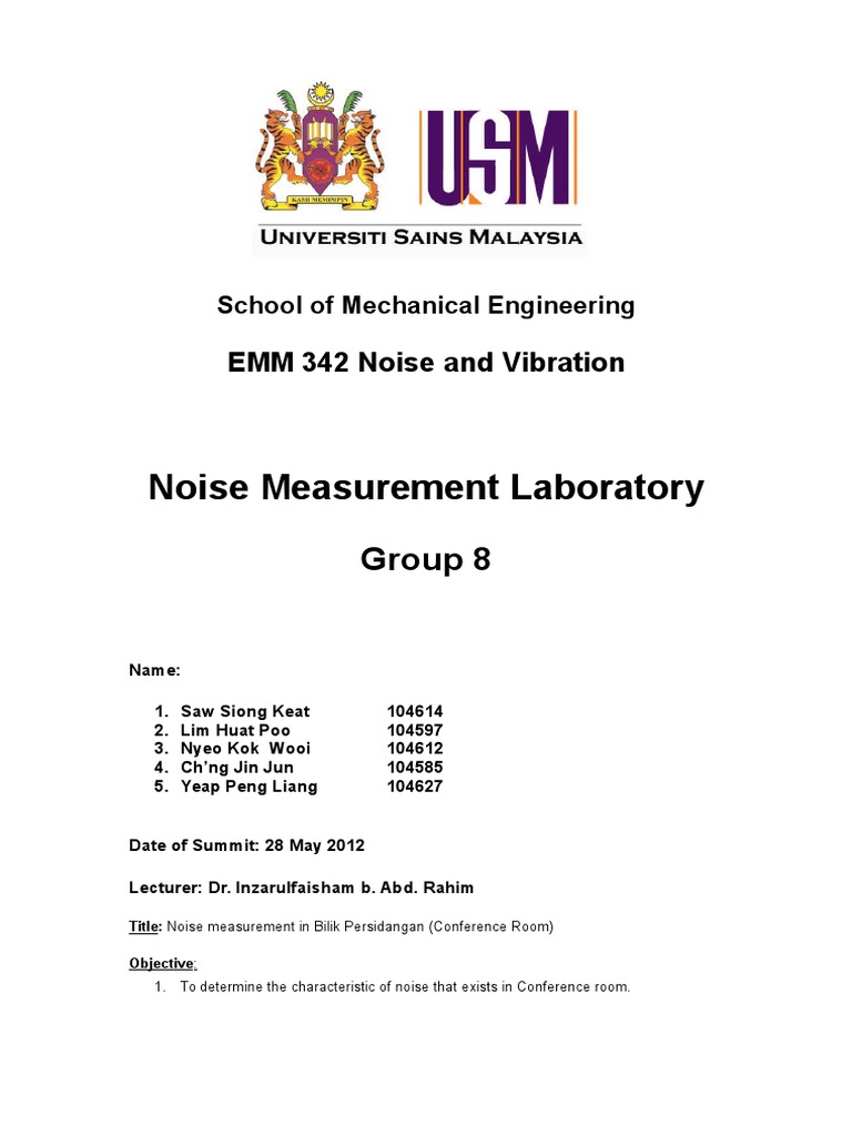 Noise Report Decibel Noise