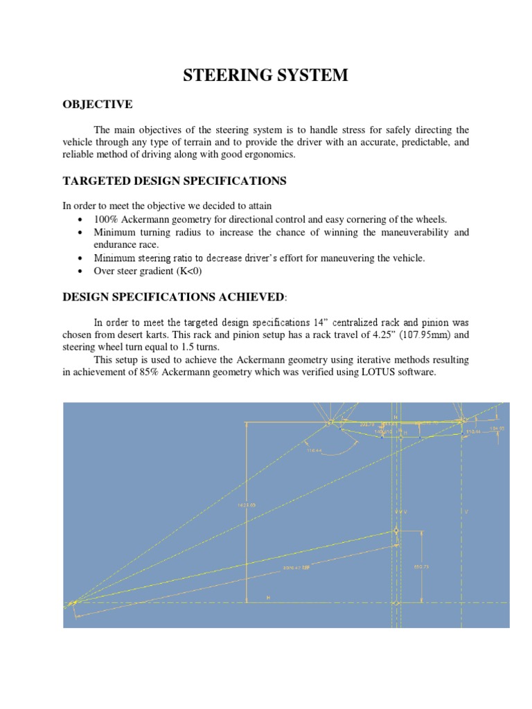 Steering System Report PDF Steering Automobiles