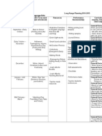 Rebeccas Grade 1 Language Arts Long Range Plan