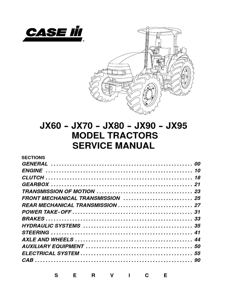 JX+Service+Manual | Transmission (Mechanics) | Tractor