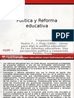 Política y Reforma Educativa