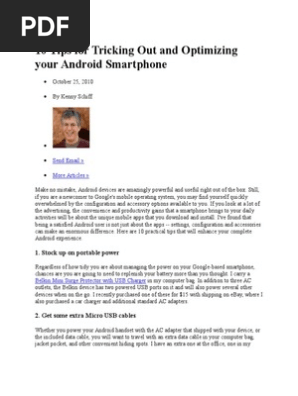 10 Tips for Tricking Out and Optimizing Your Android Smartphone - 