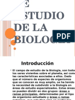 Campos de Estudio de La Biología