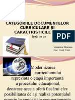 Categoriile Documentelor Curriculare Și Caractristicile Lor