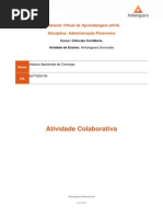 Atividade Colaborativa - Administração Financeira