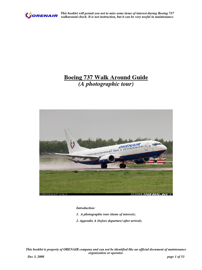 Boeing 737 WALKAROUND BOOKLET.pdf | Landing Gear | Tire