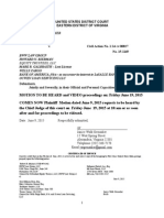 June 8, 2015 Final Motion to Be Heard Parcipe UNITED STATES COURT in the Eastern Division of Virginia