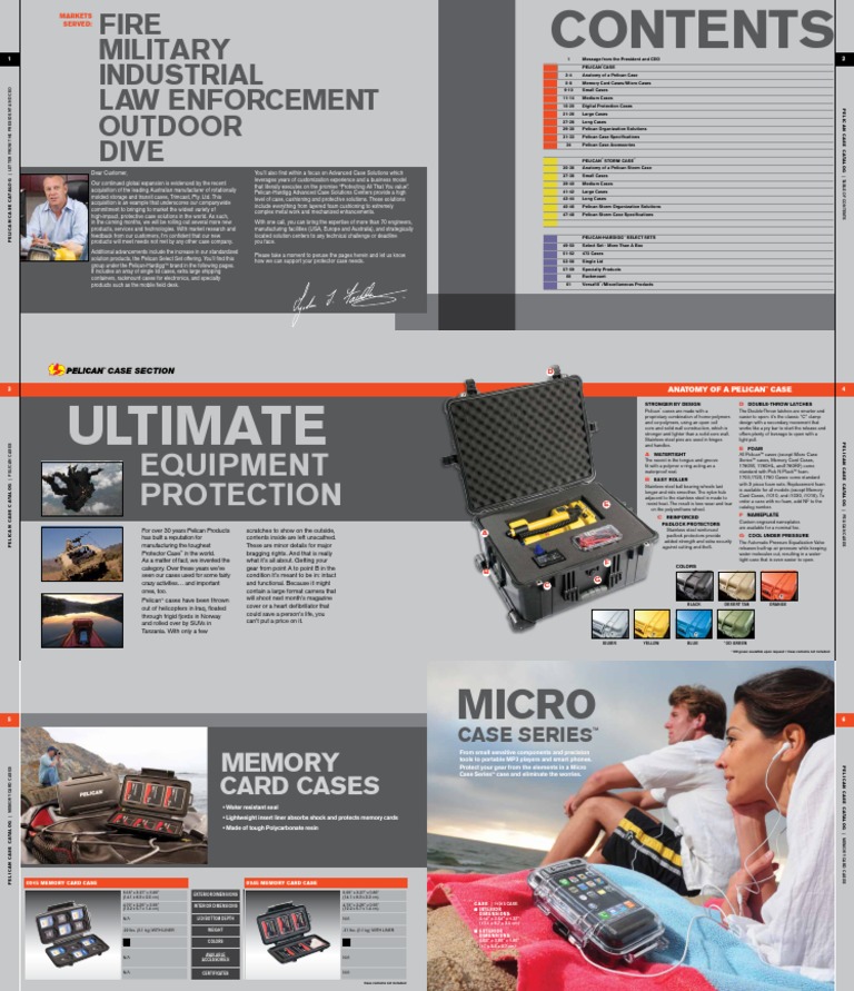 PELICAN CASE CATALOG For FIRE MILITARY INDUSTRIAL LAW ENFORCEMENT
